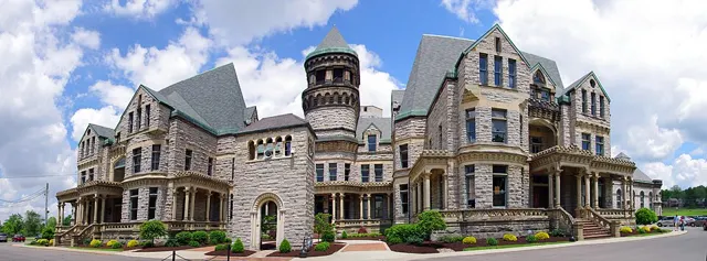 The stone and brick Ohio State Reformatory in Mansfield, Ohio